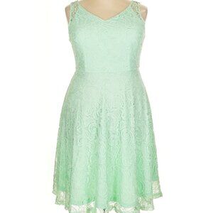Dressy Star Light Green Lace Dress 2X